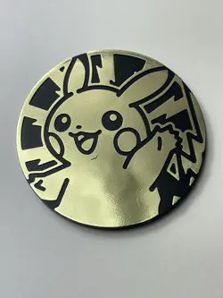 Pokemon Official Collectable Coin - Jumbo - Pikachu- (Gold Mirror) - Image 1