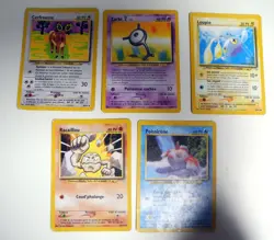 Lot de 5 cartes Pokemon Cerfrousse / Poissirene & autres - NEO REVELATION (2002) - Image 1
