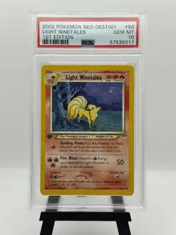 Pokemon TCG Light Ninetales 50/105 Neo Destiny 1st Edition Psa 10 - Image 1