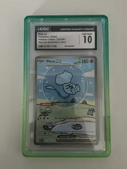 Pokemon Mew ex 232/091 SIR Bubble Mew Paldean Fates CGC 10 GEM MINT with Guard - Image 1