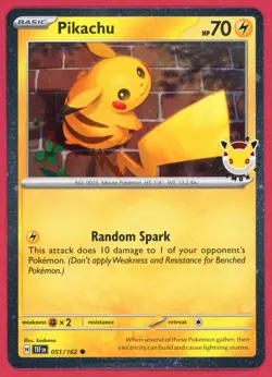 Pikachu Pokemon Day 2026 051/162 30th Anniversary Promo Pokemon TCG - NM - Image 1