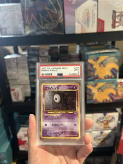 2000 Pokemon Japanese Neo 2 Unown A Holo #201 PSA 9 Mint 💡 - Image 1