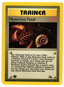 Pokemon TCG Mysterious Fossil 62/62 MP Common Fossil 1st Edition LP/MP - Image 1