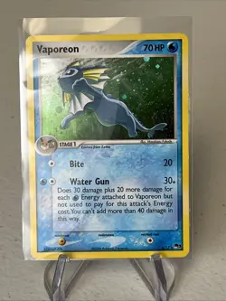 Pokemon - Vaporeon 6/17 Rare Holo Pop Series 3 - Image 1