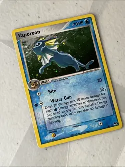 Pokemon - Vaporeon 6/17 Rare Holo Pop Series 3 - Image 2