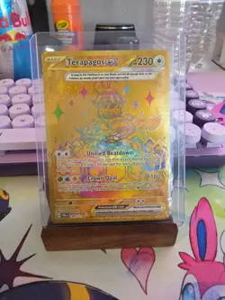 Terapagos ex #173/142 Full Art Gold Pokemon TCG Stellar Crown Hyper Rare - Image 1