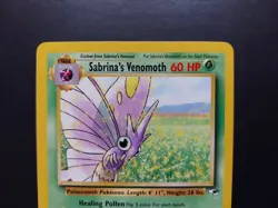 Pokemon - Sabrina's Venomoth 34/132 Rare Gym Heroes - Image 2