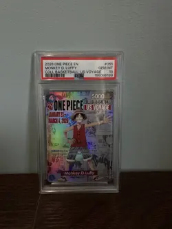 PSA 10 Luffy P-055 ONE PIECE Card College Basketball US Voyage Promo English - Image 1