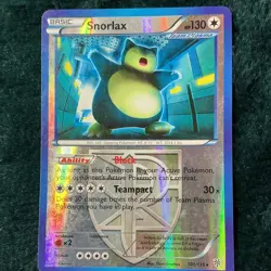 Pokemon TCG Snorlax Team Plasma Reverse Holo Rare Card 101/135 Plasma Storm - Image 1