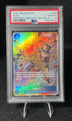 2025 One Piece Sabo OP10-049 Premium Card Collection Vol.4 PSA 10 Gem Mint EN - Image 1