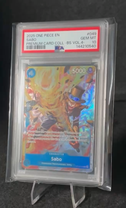 2025 One Piece Sabo OP10-049 Premium Card Collection Vol.4 PSA 10 Gem Mint EN - Image 2