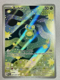 2026 Budew 221/217 Ascended Heroes Illustration Rare IR Holo Pokemon TCG Card - Image 1