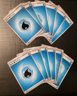 Pokemon TCG Basic Water Energy Lot x12 Cards - Image 1