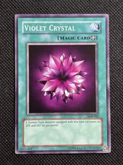 YuGiOh! - Violet Crystal LOB-042 Common Unlimited Edition Near Mint Magic Card - Image 1