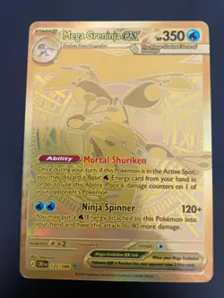 Mega Greninja EX 122/86 Gold Chaos Rising Mega Hyper Rare Pokemon Pack Fresh - Image 1