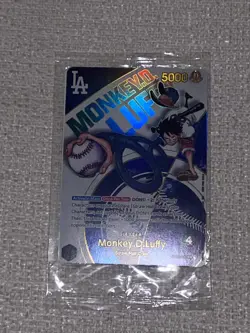 2025 ONE PIECE PROMOS DODGERS X ONE PIECE NIGHT #010 MONKEY D. LUFFY W HAT - Image 1
