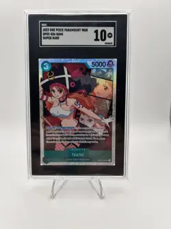2023 One Piece Nami OP02-036 Super Rare Paramount War SR #036 SGC 10 - Image 1