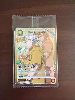 Union Arena Sakamoto Days Taro Sakamoto WINNER UEPR/SMD-1-022 English Sealed - Image 1