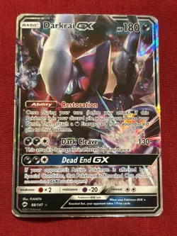Darkrai GX - 88/147 - Pokemon Burning Shadows Sun & Moon Ultra Rare Card LP - Image 1