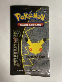 Pokemon TCG Celebrations 25th Anniversary Booster Pack - EMPTY Wrapper~no Cards - Image 1