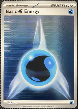 Basic Water Energy #019 Holo Black Bolt White Flare - Pokemon Card - Image 1
