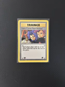 Pokemon 4 Card Lot - 1st Ed Here Comes Team Rocket + Shadowless - Image 2