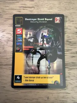 Decipher Young Jedi CCG Tournament Promo Foil Card Destroyer Droid Squad LP-NM - Image 1