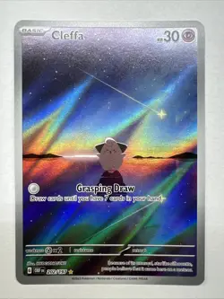 2023 Pokemon SV Obsidian Flames Cleffa Illustration Rare #202/197 - Image 1