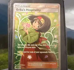 The Pokemon Company Erika's Hospitality 174/181 Secret Rare Full Art Holo - Image 1
