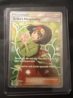 The Pokemon Company Erika's Hospitality 174/181 Secret Rare Full Art Holo - Image 5
