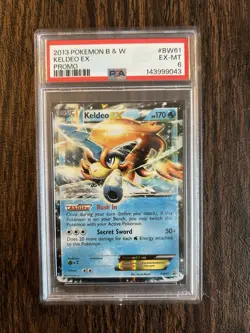 Pokemon BW Promo Keldeo EX #BW61 PSA 6 - Image 1