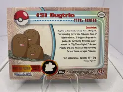 Black Logo topps Pokemon TV Animation Edition Series 1 Holo Foil #51 Dugtrio NM - Image 2