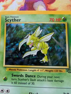 Pokemon Scyther Jungle 10/64 Holo Rare Unlimited English 1999 HP70 Sugimori - Image 2