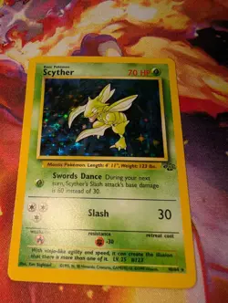 Pokemon Scyther Jungle 10/64 Holo Rare Unlimited English 1999 HP70 Sugimori - Image 3