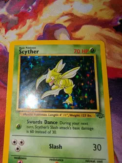 Pokemon Scyther Jungle 10/64 Holo Rare Unlimited English 1999 HP70 Sugimori - Image 4