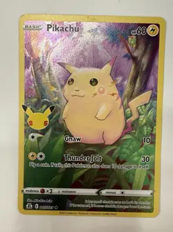 Pikachu 005/025 Holo Rare Celebrations Pokemon Lightly Played - Image 1
