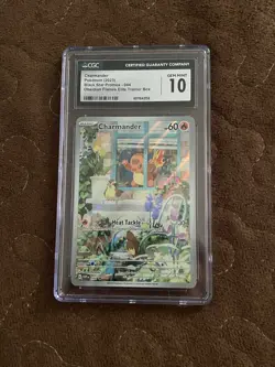 Pokemon TCG Gem Mint 10 CGC Charmander 044 Holo Obsidian Flames Promo Card - Image 1