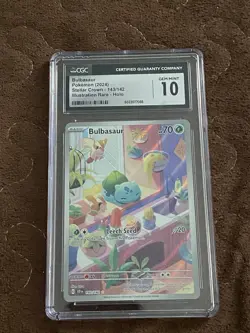 Pokemon TCG Bulbasaur Scarlet & Violet Holo Illustration Card 143/142 Near Mint - Image 1