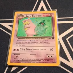 Pokemon Dark Slowbro 12/82 Team Rocket Unlimited Holo Rare 60 HP Stage 1 2000 - Image 1