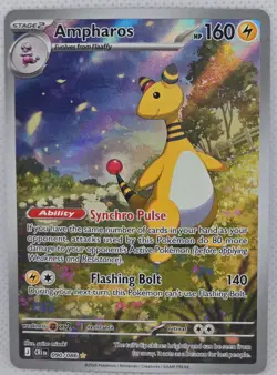 Ampharos 090/086 Shiny Rare ME04: Chaos Rising Pokemon NM - Image 1