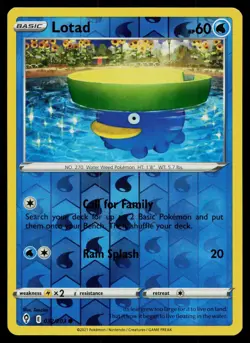 LOTAD 032/203 COMMON EVOLVING SKIES POKEMON REVERSE HOLO NM - Image 1