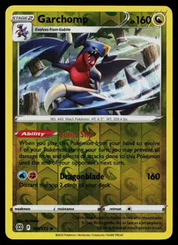 GARCHOMP 109/172 HOLO RARE BRILLIANT STARS POKEMON REVERSE HOLO NM - Image 1
