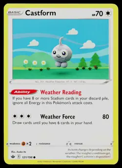 CASTFORM 121/198 COMMON CHILLING REIGN POKEMON NM - Image 1
