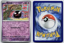 GASTLY 092/165 COMMON 151 POKEMON REVERSE HOLO NM - Image 3