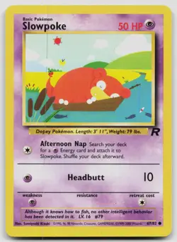 SLOWPOKE 67/82 COMMON TEAM ROCKET POKEMON UNLIMITED MP - Image 1