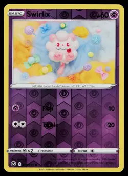 SWIRLIX 083/195 COMMON SILVER TEMPEST POKEMON REVERSE HOLO NM - Image 1