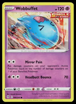 WOBBUFFET 066/203 COMMON EVOLVING SKIES POKEMON NM - Image 1
