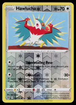 HAWLUCHA 127/172 COMMON BRILLIANT STARS POKEMON REVERSE HOLO NM - Image 1
