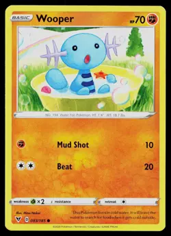 WOOPER 083/185 COMMON VIVID VOLTAGE POKEMON NM - Image 1