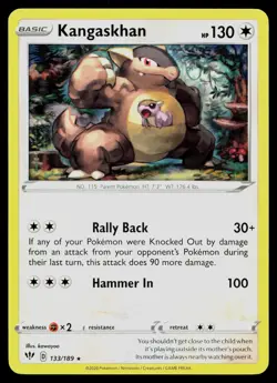 KANGASKHAN 133/189 RARE DECK EXCLUSIVES POKEMON NM - Image 1
